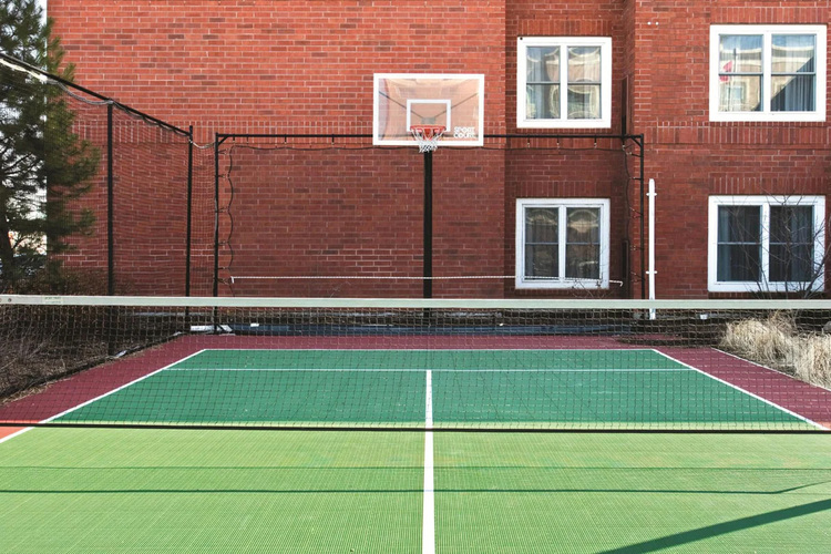 Tennis and basketball court